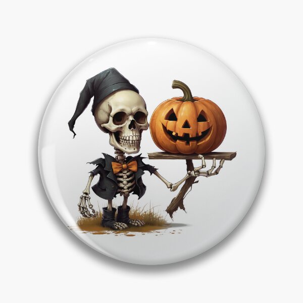 Item preview, Little Horrors - Skeleton and Pumpkin (White Variant) designed and sold by Creep-Vault.