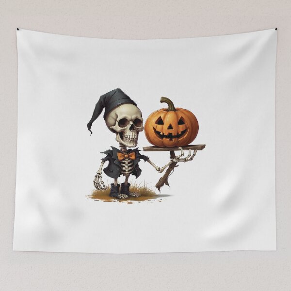 Item preview, Little Horrors - Skeleton and Pumpkin (White Variant) designed and sold by Creep-Vault.