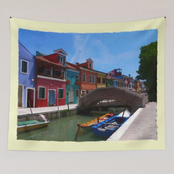 Item preview, A canal bridge in Burano Italy designed and sold by stevepaint.