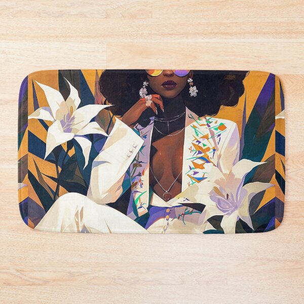Item preview, Aesthetic Cute Floral Black Girl designed and sold by The Deep Studio.