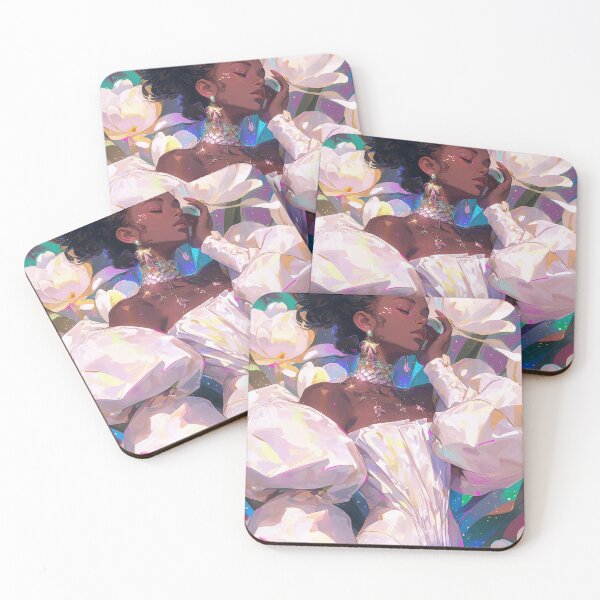 Item preview, Aesthetic Cute Floral Black Girl designed and sold by The Deep Studio.