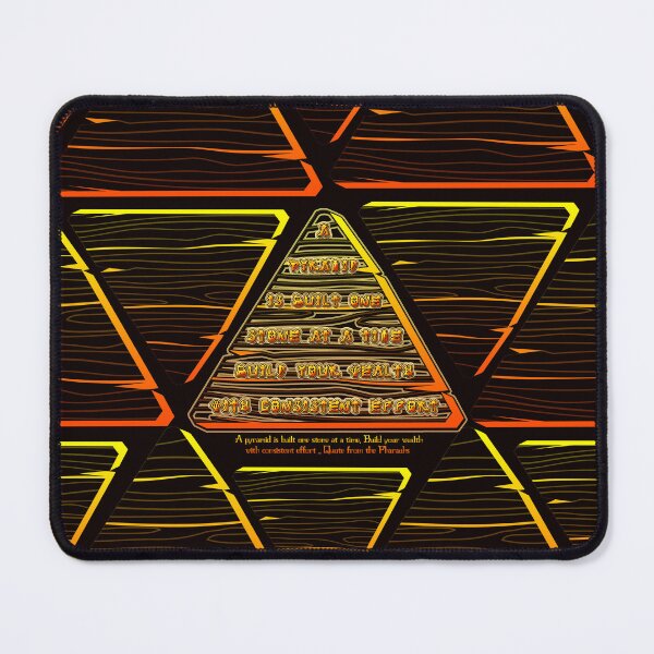 Item preview, A pyramid is built one stone at a time. Build your wealth with consistent effort | Quote from the Pharaohs designed and sold by ShabayekShop.