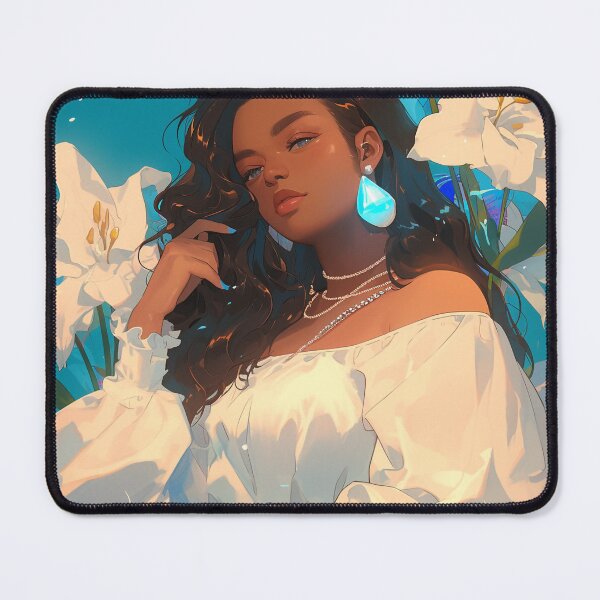 Item preview, Aesthetic Cute Floral Black Girl designed and sold by The Deep Studio.