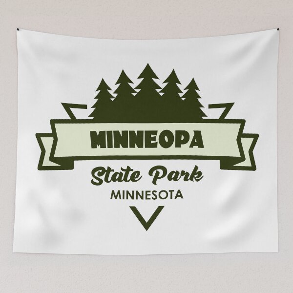 Item preview, Minneopa State Park Minnesota Trees And Ribbon designed and sold by bivenart.