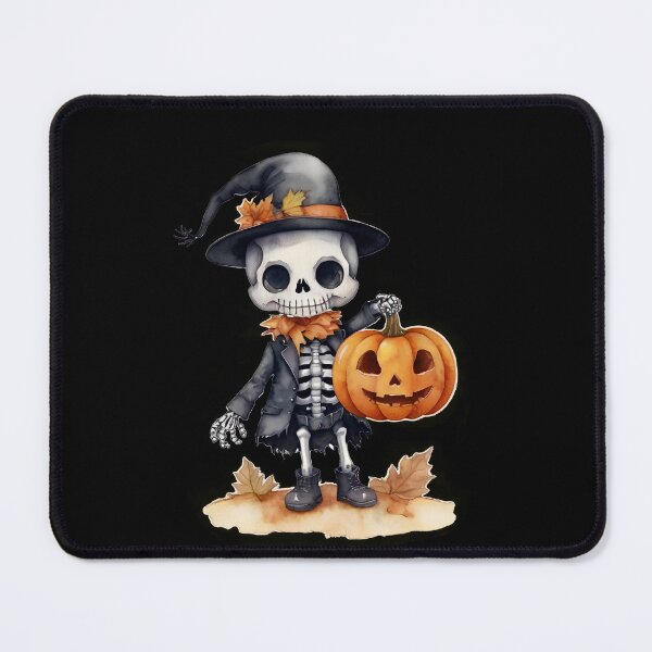 Item preview, Little Horrors - Cute Skeleton and Pumpkin (Black Variant) designed and sold by Creep-Vault.