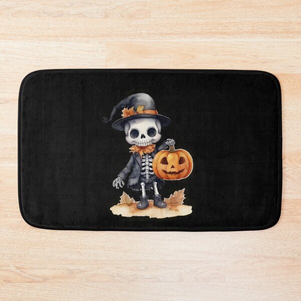 Item preview, Little Horrors - Cute Skeleton and Pumpkin (Black Variant) designed and sold by Creep-Vault.