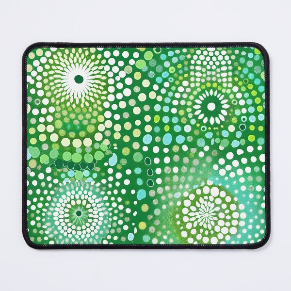 Item preview, Mandala pattern made up of dots. Green white and light blue designed and sold by Dream scape of Lucy.