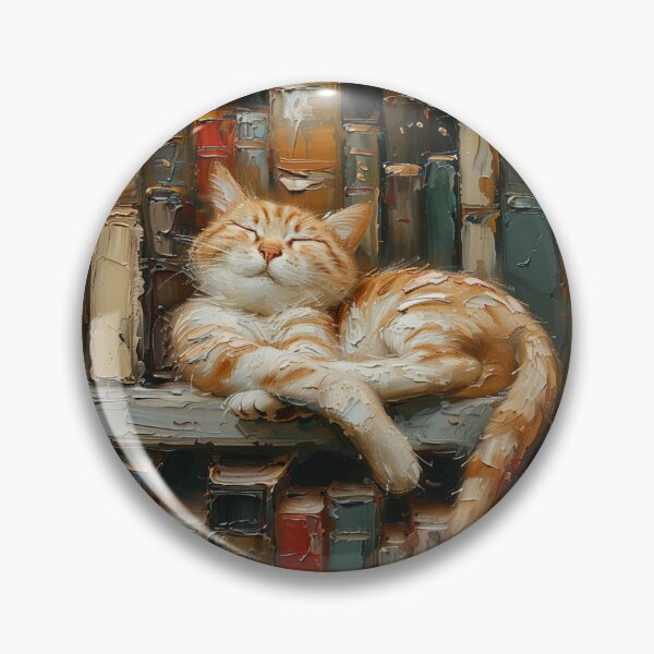 Item preview, Library Cat Print, Whimsical Cat and Books Illustration, Art for Bookworms designed and sold by SavageKitties.