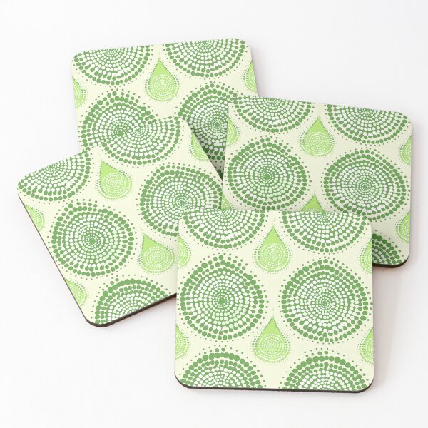 Item preview, Mandala pattern made up of dots. Green and white designed and sold by Dream scape  of Lucy.