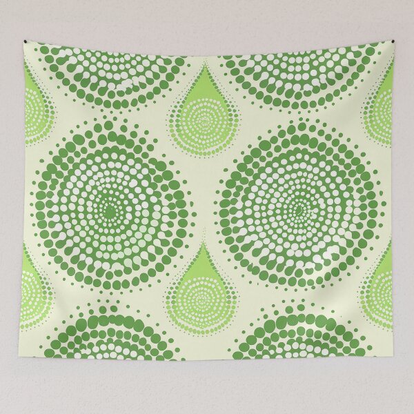 Item preview, Mandala pattern made up of dots. Green and white designed and sold by Dream scape  of Lucy.