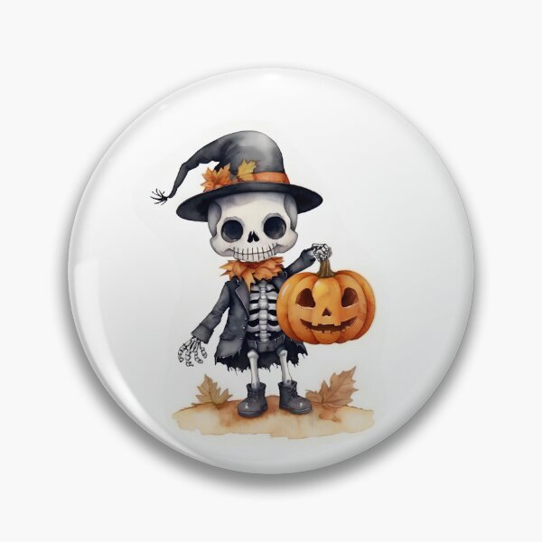 Item preview, Little Horrors - Cute Skeleton and Pumpkin (White Variant) designed and sold by Creep-Vault.