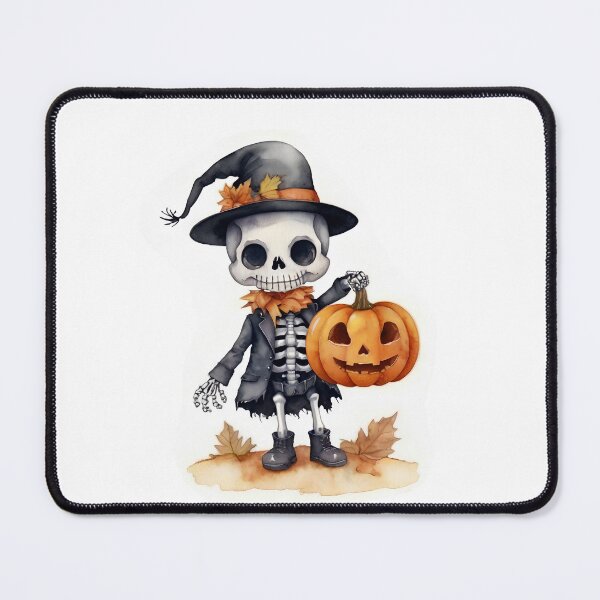 Item preview, Little Horrors - Cute Skeleton and Pumpkin (White Variant) designed and sold by Creep-Vault.