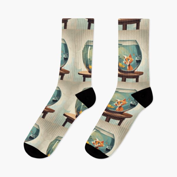 Item preview, Cat vs Fish  designed and sold by AppleShinez.