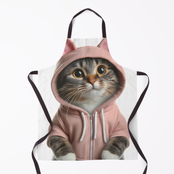 Item preview, very cute cat with a hoodie stands designed and sold by bernhagen.