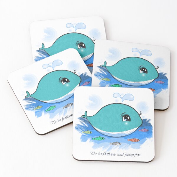 Item preview, Whale and fish -To be footloose and fancy-free  designed and sold by Shirley cute art .