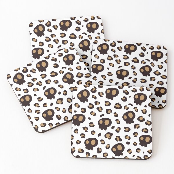 Item preview, Leopard Print Skulls designed and sold by Pink Pineapple Works.