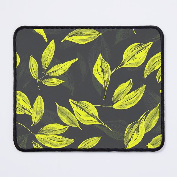 Item preview, Leaf pattern, neon yellow color on a gray background designed and sold by Dream scape  of Lucy.