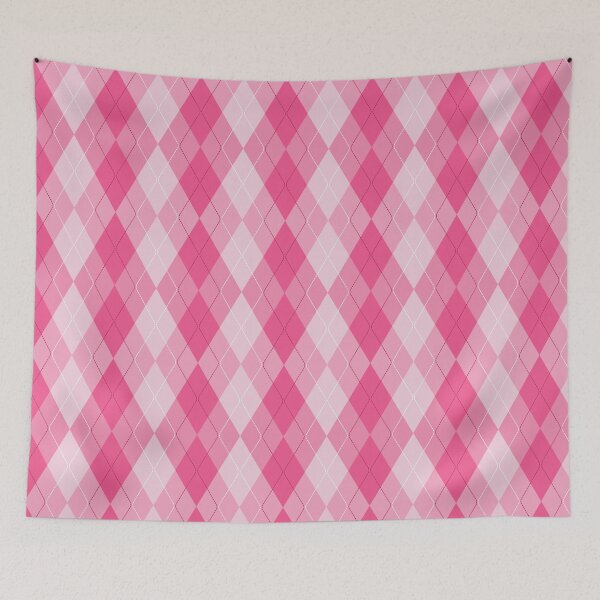 Artikelvorschau, Preppy Rosa Argyle entworfen und verkauft von Pink Pineapple Works.