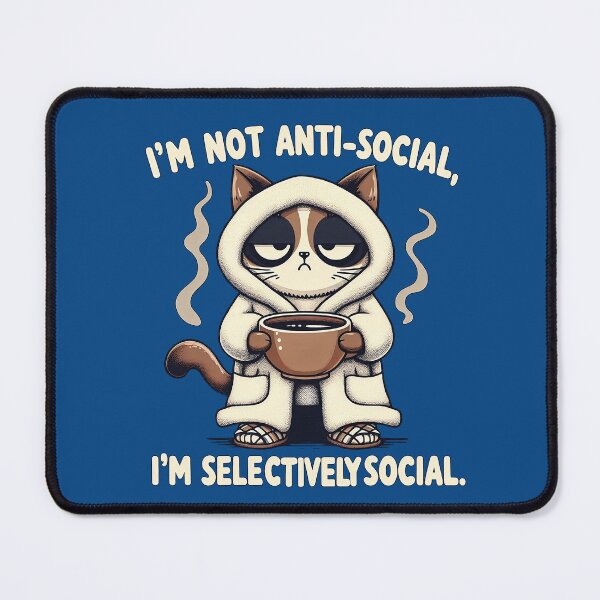 Item preview, I'm not antisocial. I'm Selectively Social designed and sold by Retro Occult.
