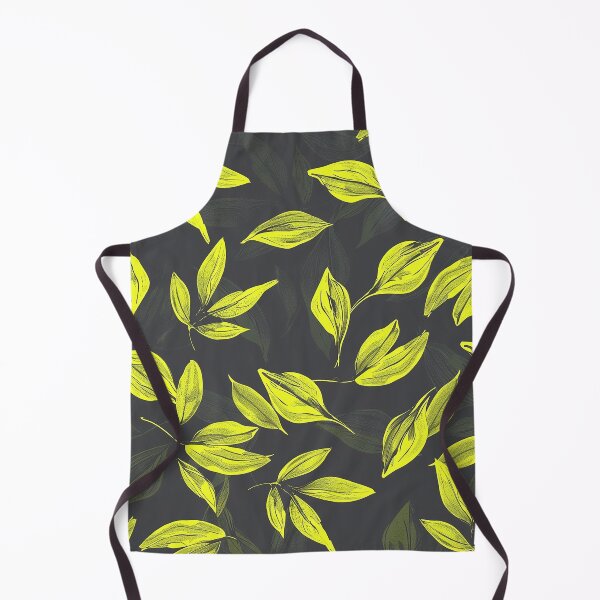 Item preview, Leaf pattern, neon yellow color on a gray background designed and sold by Dream scape  of Lucy.
