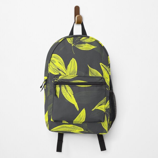 Item preview, Leaf pattern, neon yellow color on a gray background designed and sold by Dream scape  of Lucy.