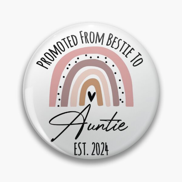 Item preview, Promoed From Bestie To Auntie EST 2024 designed and sold by FamilyGlowStore.