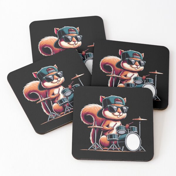 Item preview, Funny Squirrel Playing Drums designed and sold by Kuki-shop.
