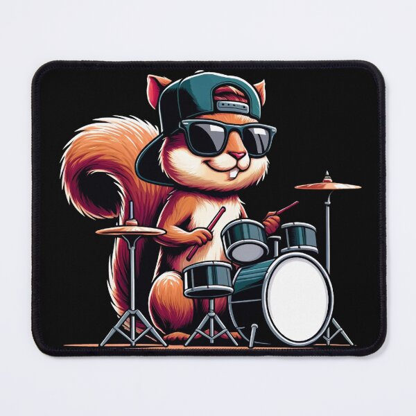 Item preview, Funny Squirrel Playing Drums designed and sold by Kuki-shop.