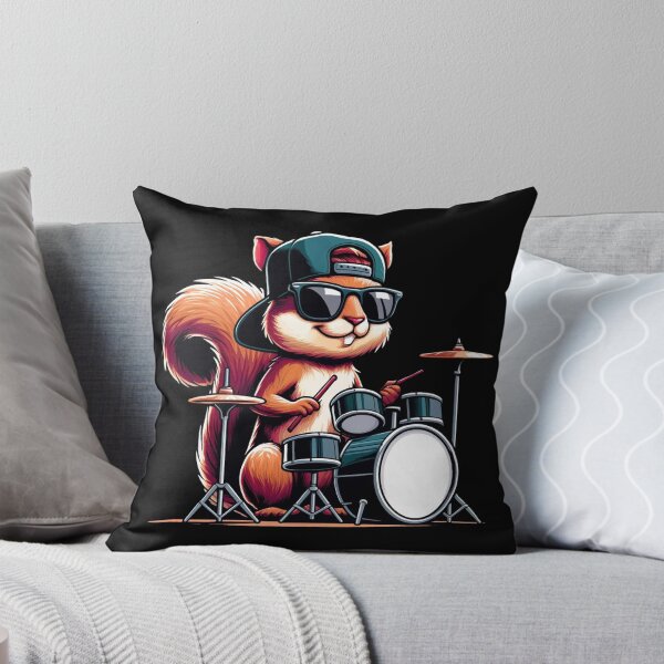 Item preview, Funny Squirrel Playing Drums designed and sold by Kuki-shop.