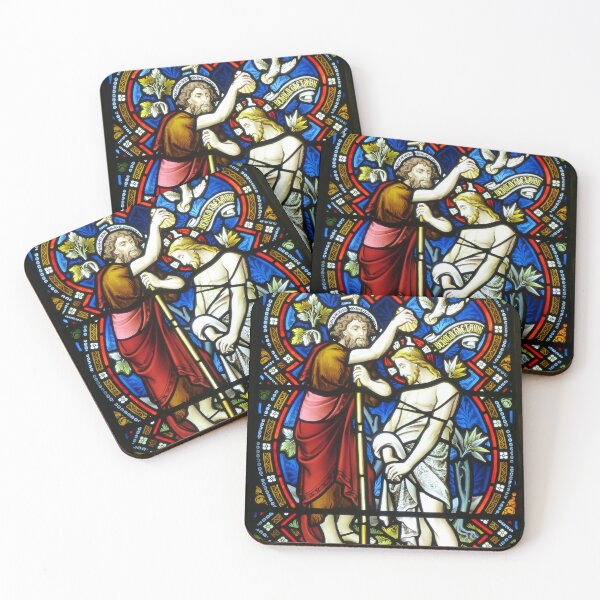 Item preview, Baptism Of Jesus Stained Glass designed and sold by Bunmigraphics .