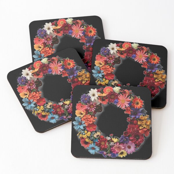 Item preview, Coloured flowers arranged in the shape of a circle designed and sold by KusyArt.