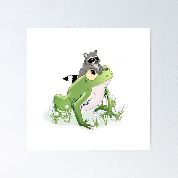 Frog and Raccoon - Best Friends Poster