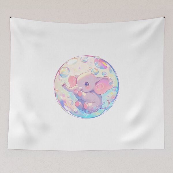 Item preview, Elephant // Cute Elephant art // Elephants // children // Bubbles // Baby Elephant designed and sold by SMARTKIT  DESIGNAGENCY.