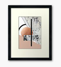 Collage II ( marble, copper, volcanic rock) Framed Print