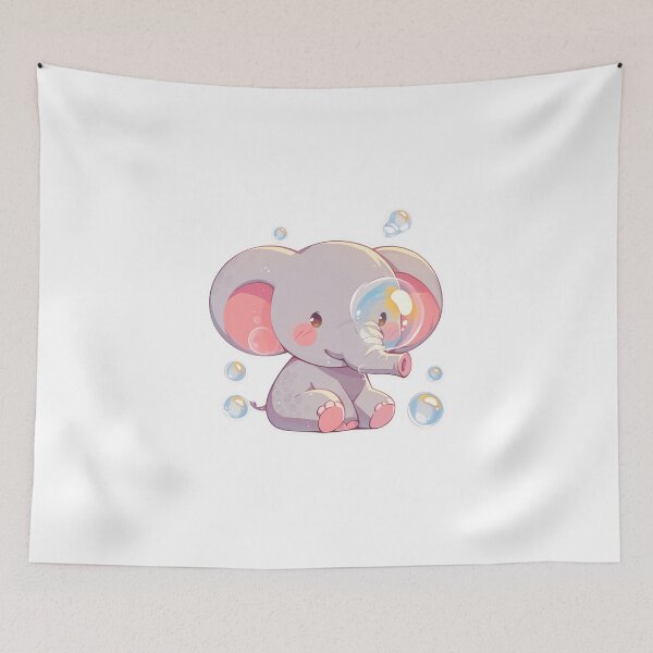 Item preview, Elephant // Cute Elephant art // Elephants // children // Bubbles // Baby Elephant designed and sold by SMARTKIT  DESIGNAGENCY.