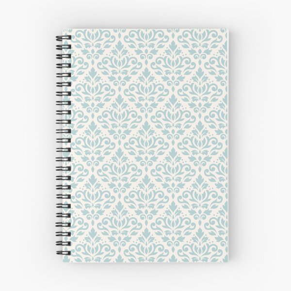 Aperçu de l'œuvre Scroll Damask Pattern Lt Sarcelle sur Crème créée et vendue par NataliePaskell.
