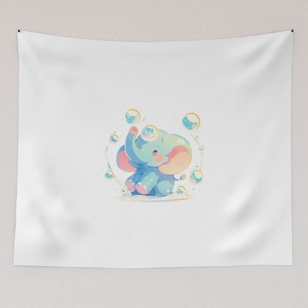 Item preview, Elephant // Cute Elephant art // Elephants // children // Bubbles // Baby Elephant designed and sold by SMARTKIT  DESIGNAGENCY.
