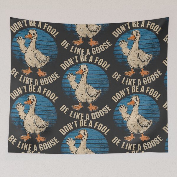 Item preview,  Don't Be a Goose: Embrace Global Cooperation in Blue and White designed and sold by SplashTastic.