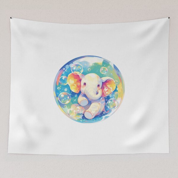 Item preview, Elephant // Cute Elephant art // Elephants // children // Bubbles // Baby Elephant designed and sold by SMARTKIT  DESIGNAGENCY.