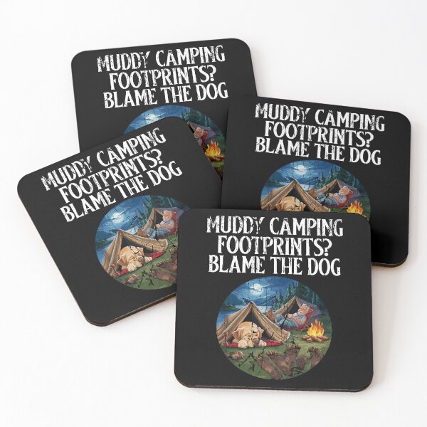 Item preview, Muddy Camping Footprints? Blame the Dog T-Shirt designed and sold by InkKiai.