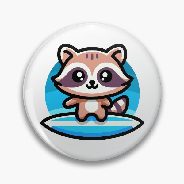Item preview, Kawaii Surfing Raccoon designed and sold by PMCreative.