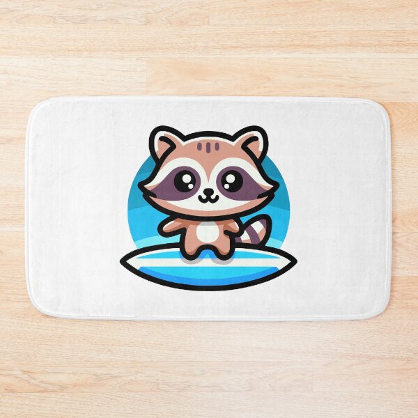 Item preview, Kawaii Surfing Raccoon designed and sold by PMCreative.