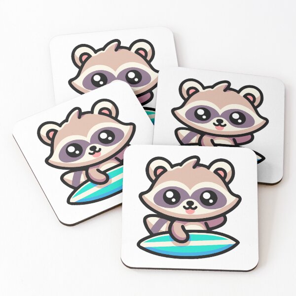 Item preview, Cute Surfing Raccoon designed and sold by PMCreative.