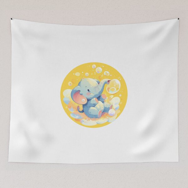 Item preview, Elephant // Cute Elephant art // Elephants // children // Bubbles // Baby Elephant designed and sold by SMARTKIT  DESIGNAGENCY.