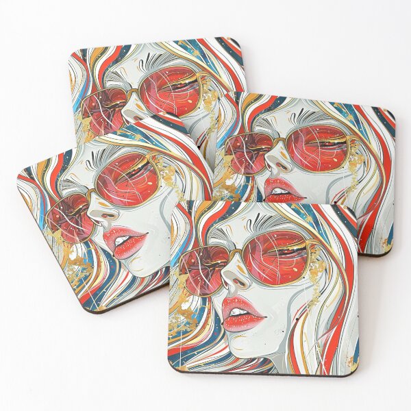 Item preview, Glamorous Pop Art Portrait designed and sold by BasajaunStudio.