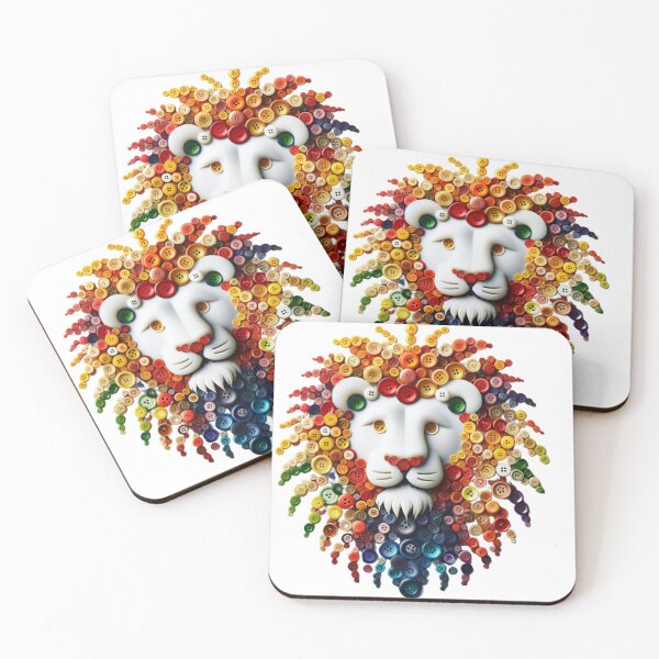 Item preview, Buttoned Animal Collection Art - Lion II designed and sold by MiszungART.