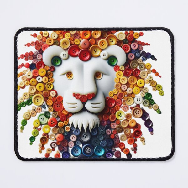 Item preview, Buttoned Animal Collection Art - Lion II designed and sold by MiszungART.