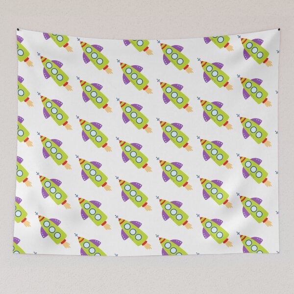 Item preview, Andy's Room Space Ranger Rocket Ship Print designed and sold by Pink Pineapple Works.