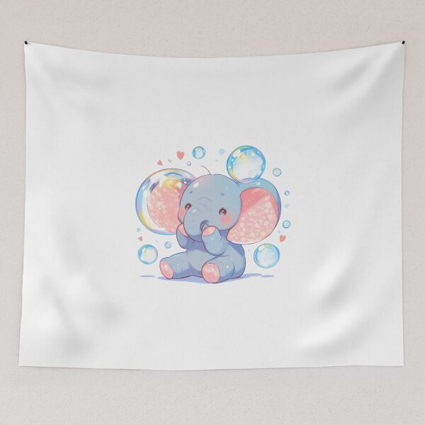 Item preview, Elephant // Cute Elephant art // Elephants // children // Bubbles // Baby Elephant designed and sold by SMARTKIT  DESIGNAGENCY.