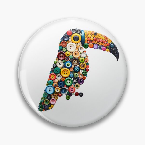 Item preview, Buttoned Animal Collection Art - Toucan designed and sold by MiszungART.